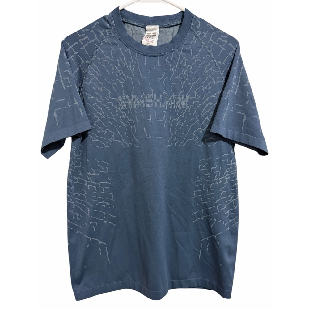Gymshark Tectonic Seamless Muscle Fit Shirt Cargo Blue/Cool Blue Men's Size XXL